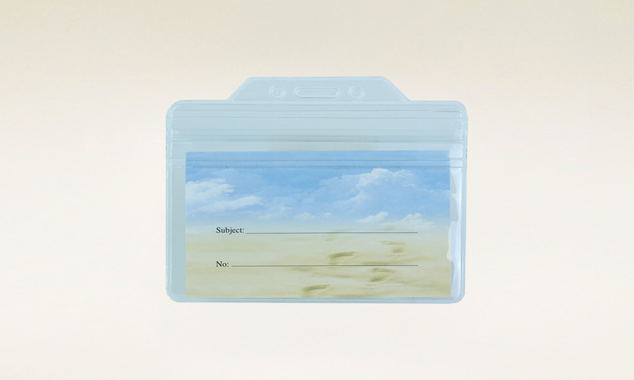 PVC Transparent <br />
Identification Card Holder<br />
Zip-lock ID Holder<br />
(ND-208)